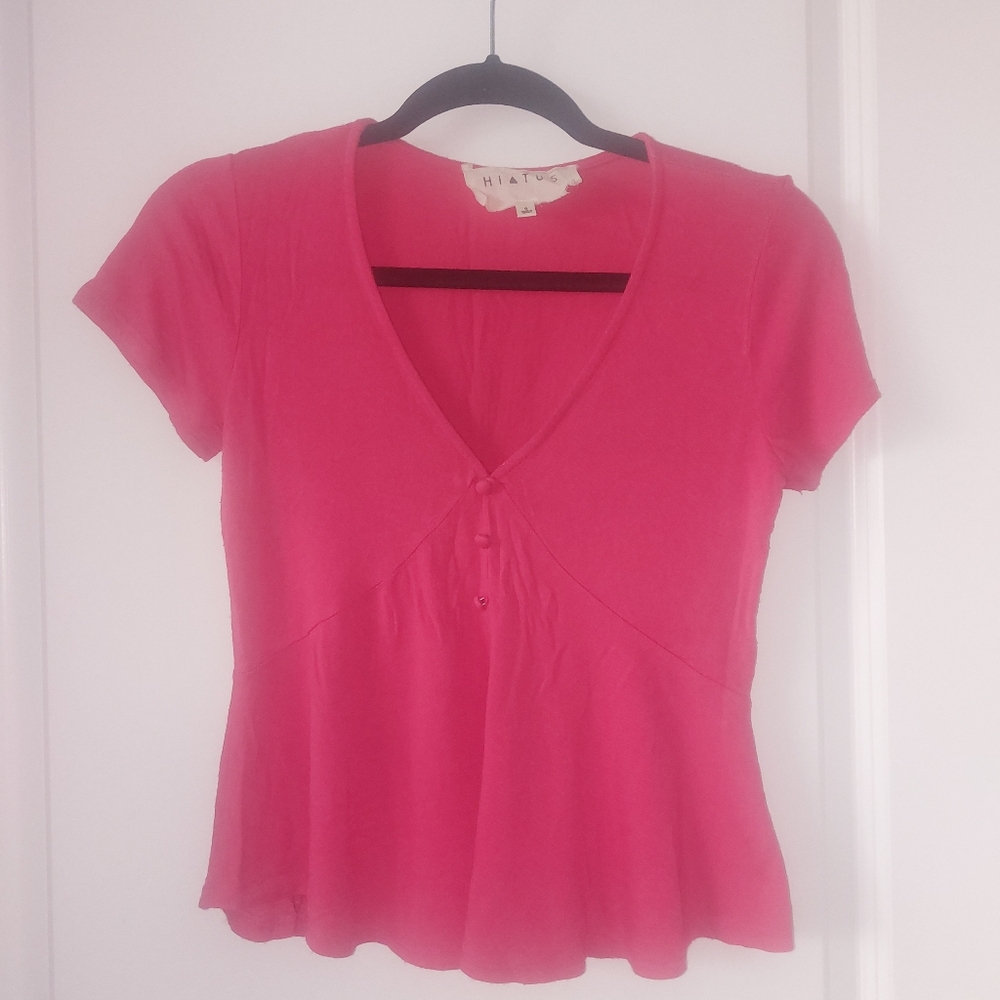 "Hiatus"Pink Women's Top Size: S